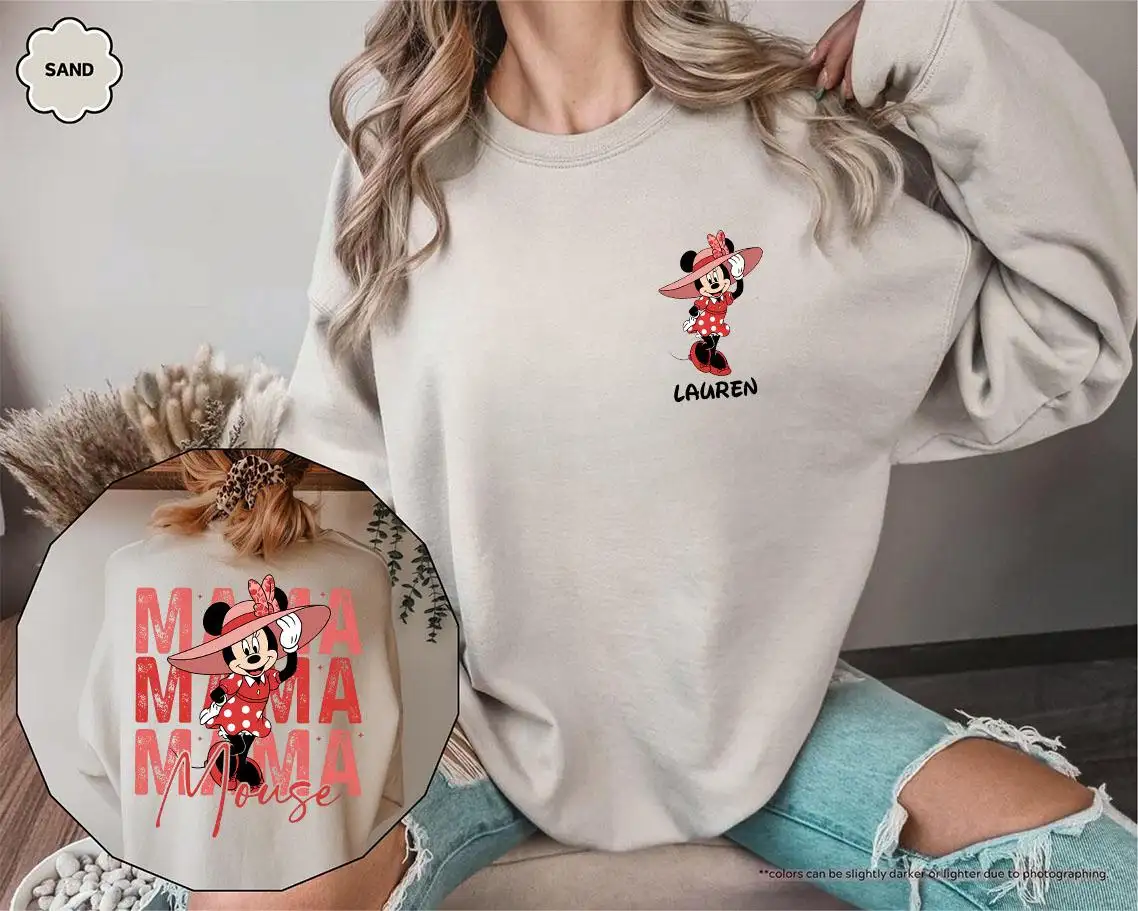 Personalized Mama Minnie Mouse Shirt For New Moms Gift