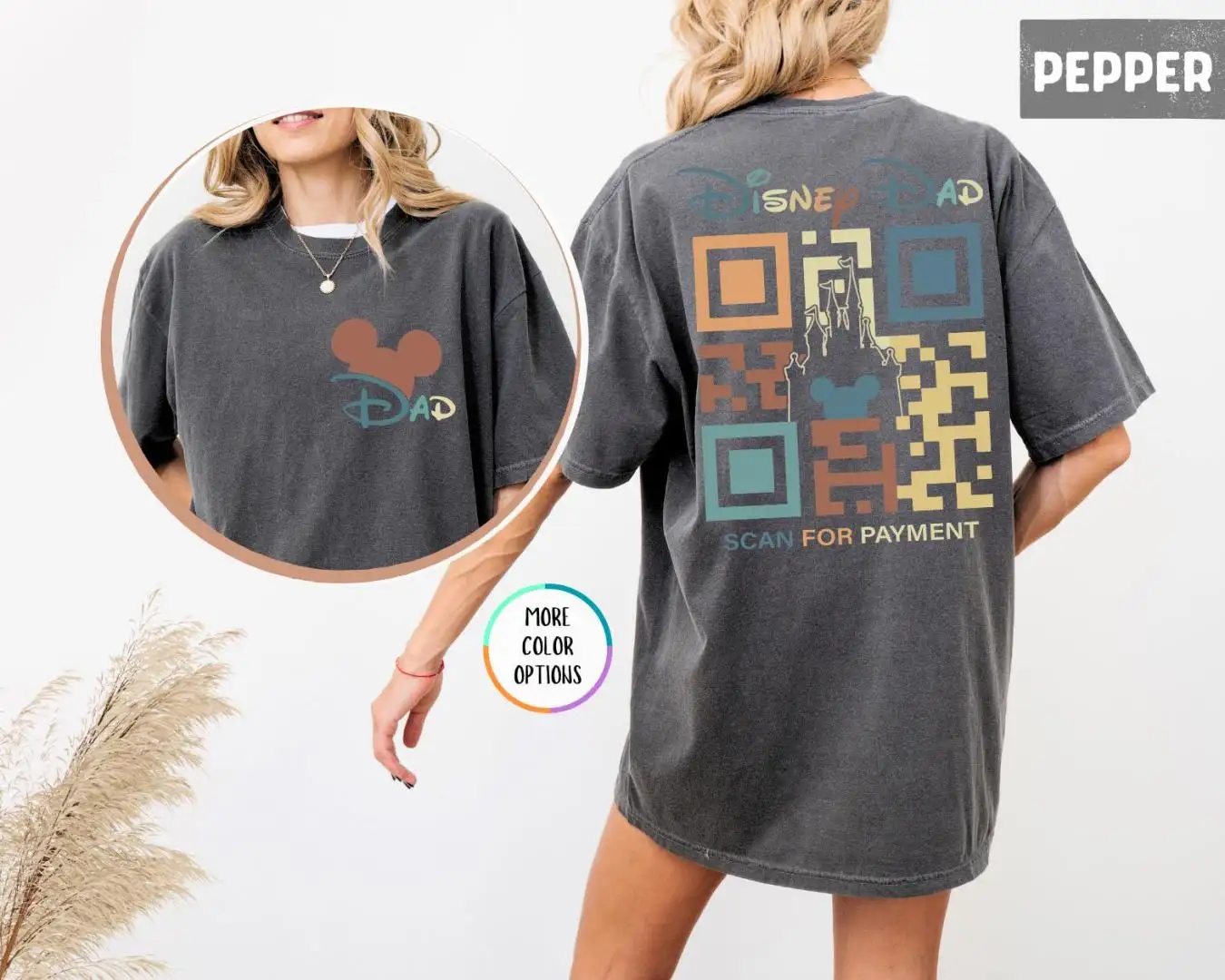 Funny Disney Dad Shirt with QR Code for Payment