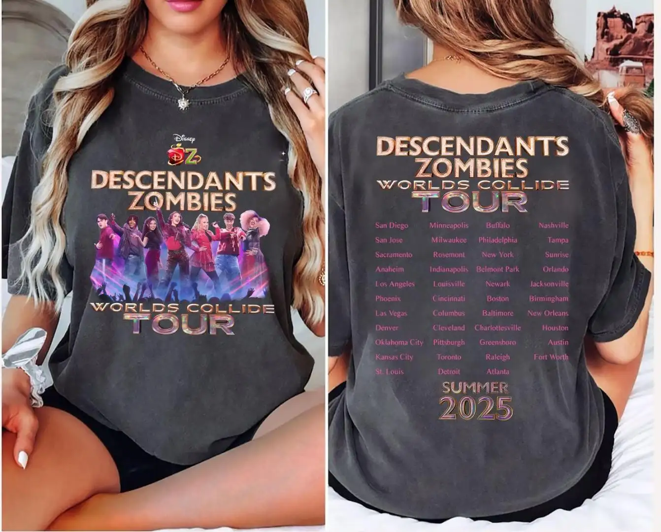 Descendants Zombies Tour 2025 Concert Shirt for Family Trip