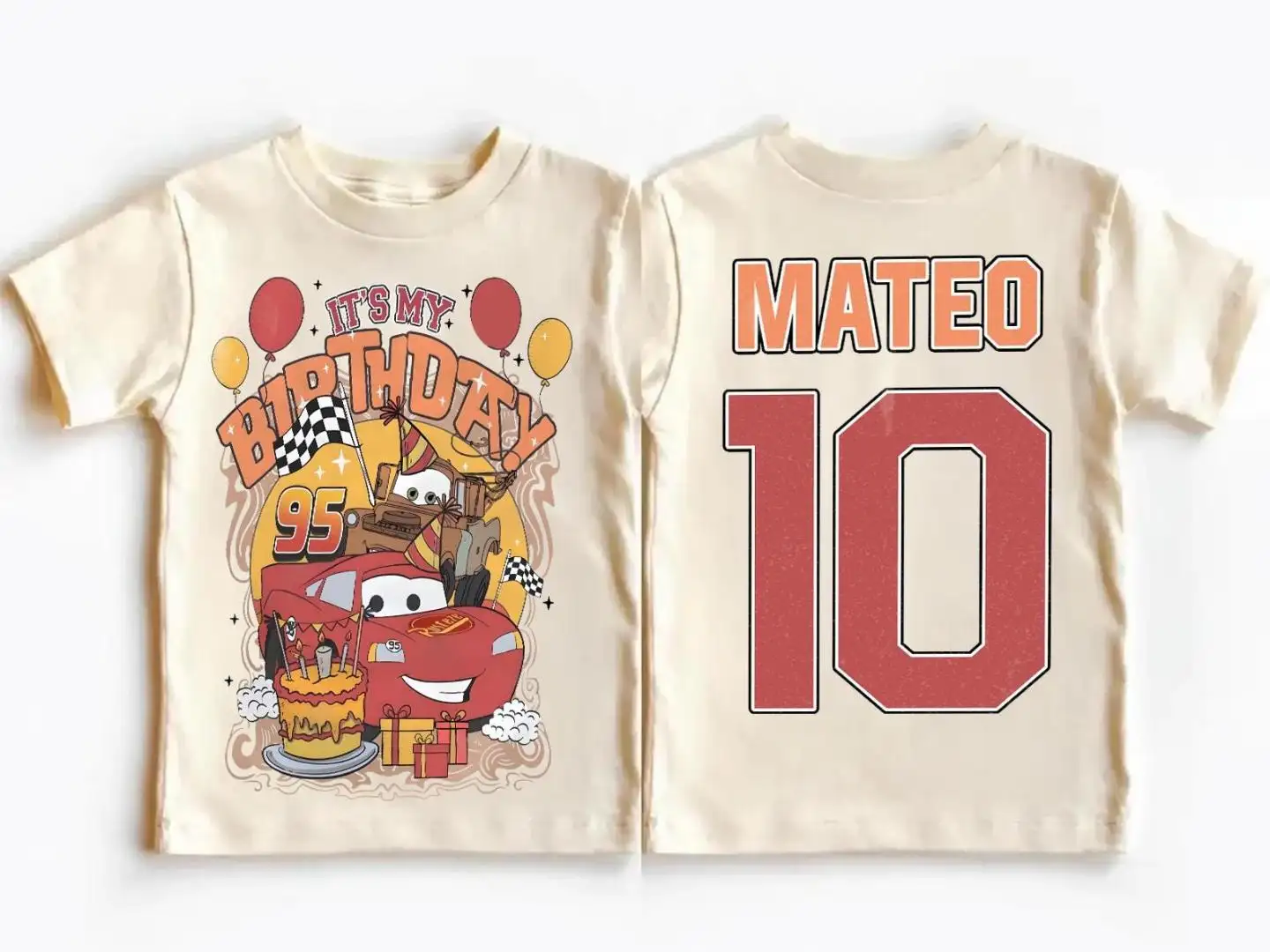 Lightning McQueen Birthday Boy Shirt for Kids