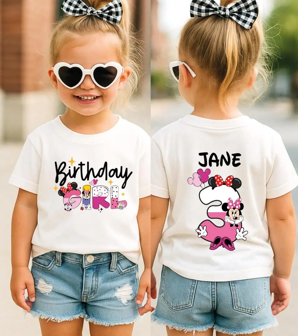 Minnie Mouse Birthday Girl Shirt for Kids