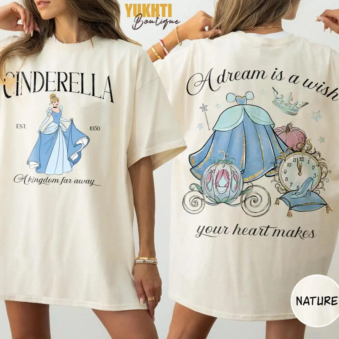 Vintage Cinderella Disney Princess Shirt for Family Trips