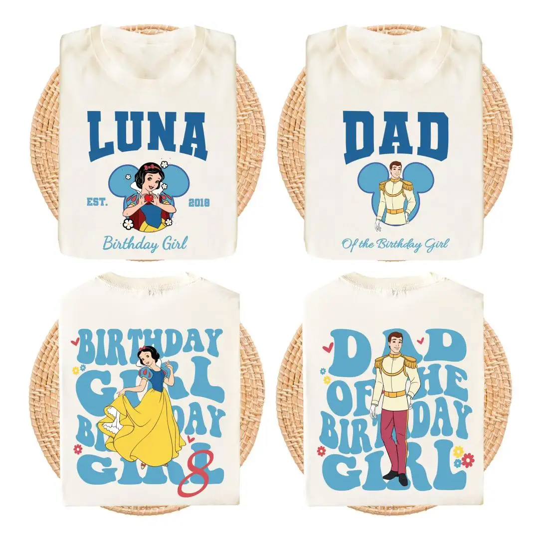 Snow White Birthday Girl Shirt for Disney Princess Party