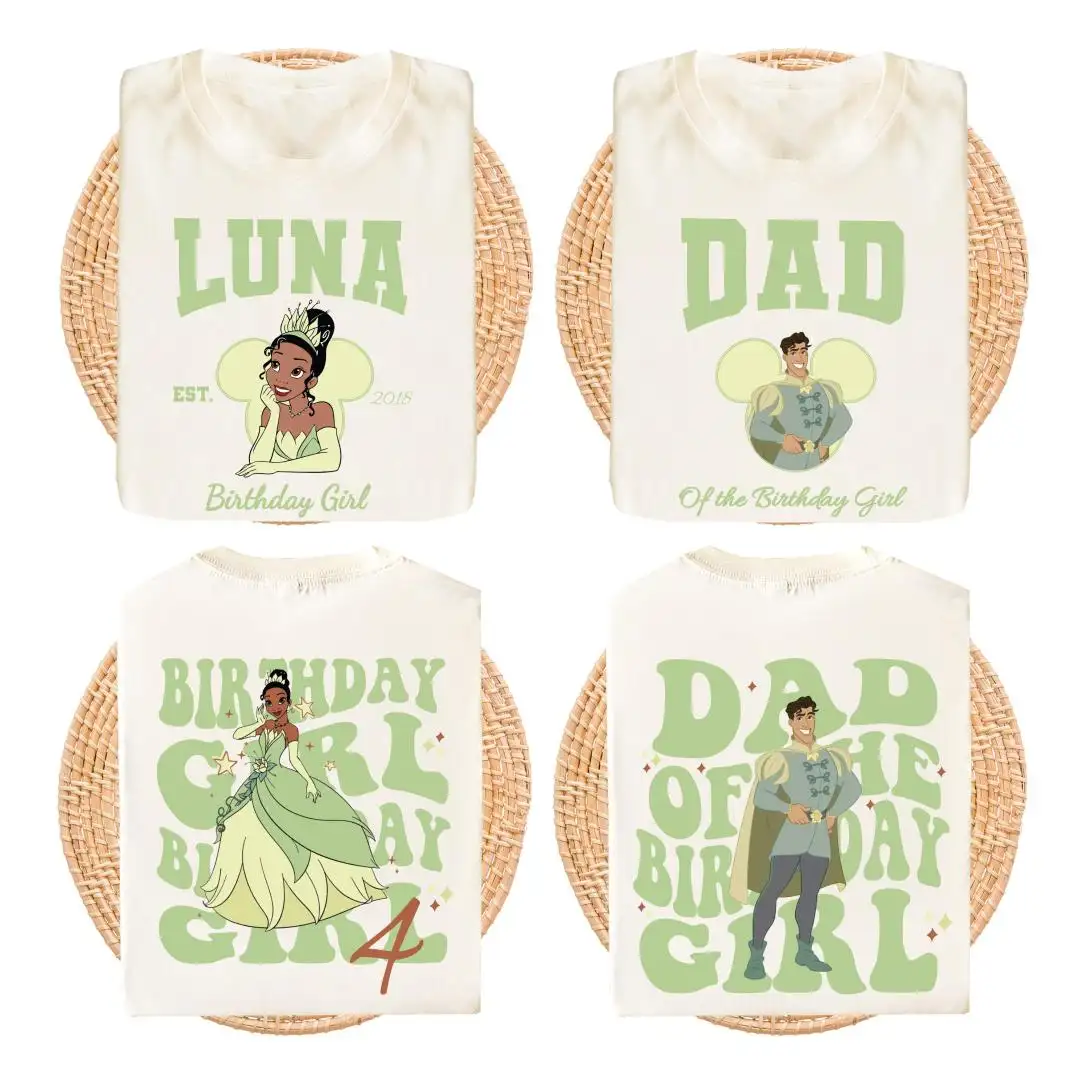 Princess Tiana Birthday Shirt for Disney Family Party