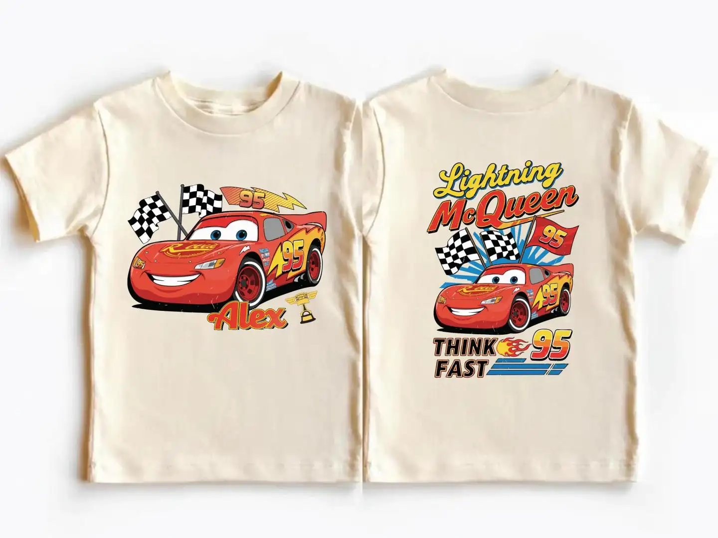 Disney Cars Lightning McQueen Birthday Shirt for Kids
