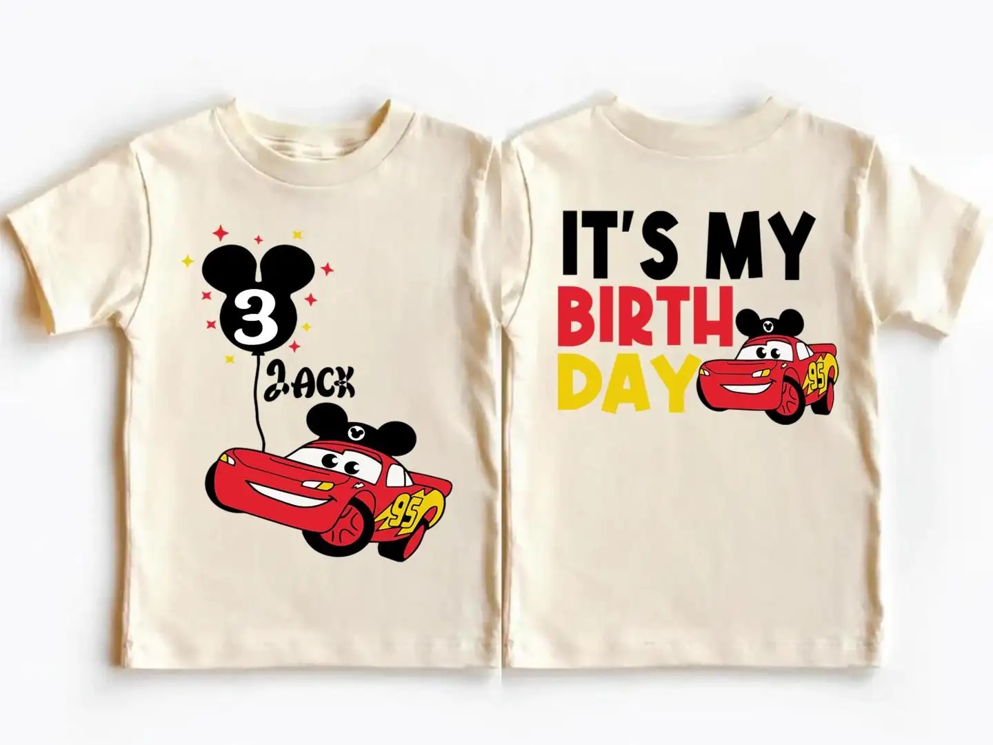 Disney Cars Lightning McQueen Birthday Boy Shirt