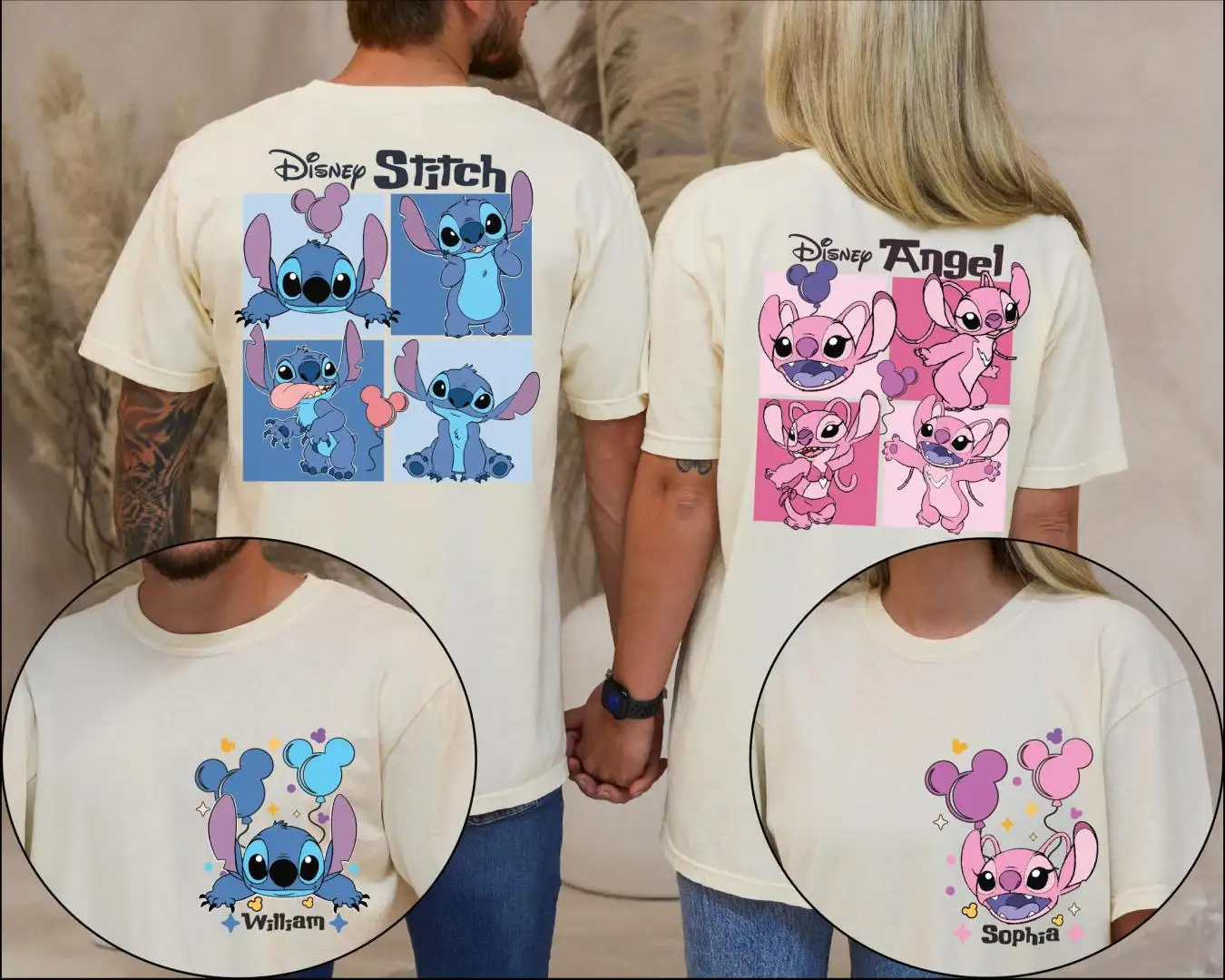 Disney Stitch Angel Matching Birthday Shirt