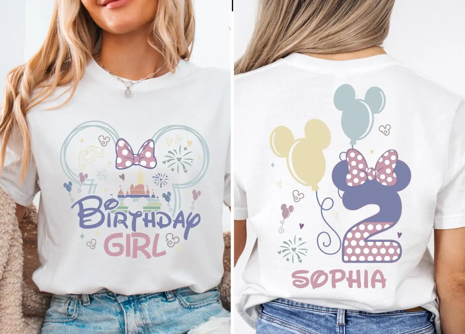 Custom Minnie Mouse Birthday Shirt for Girls