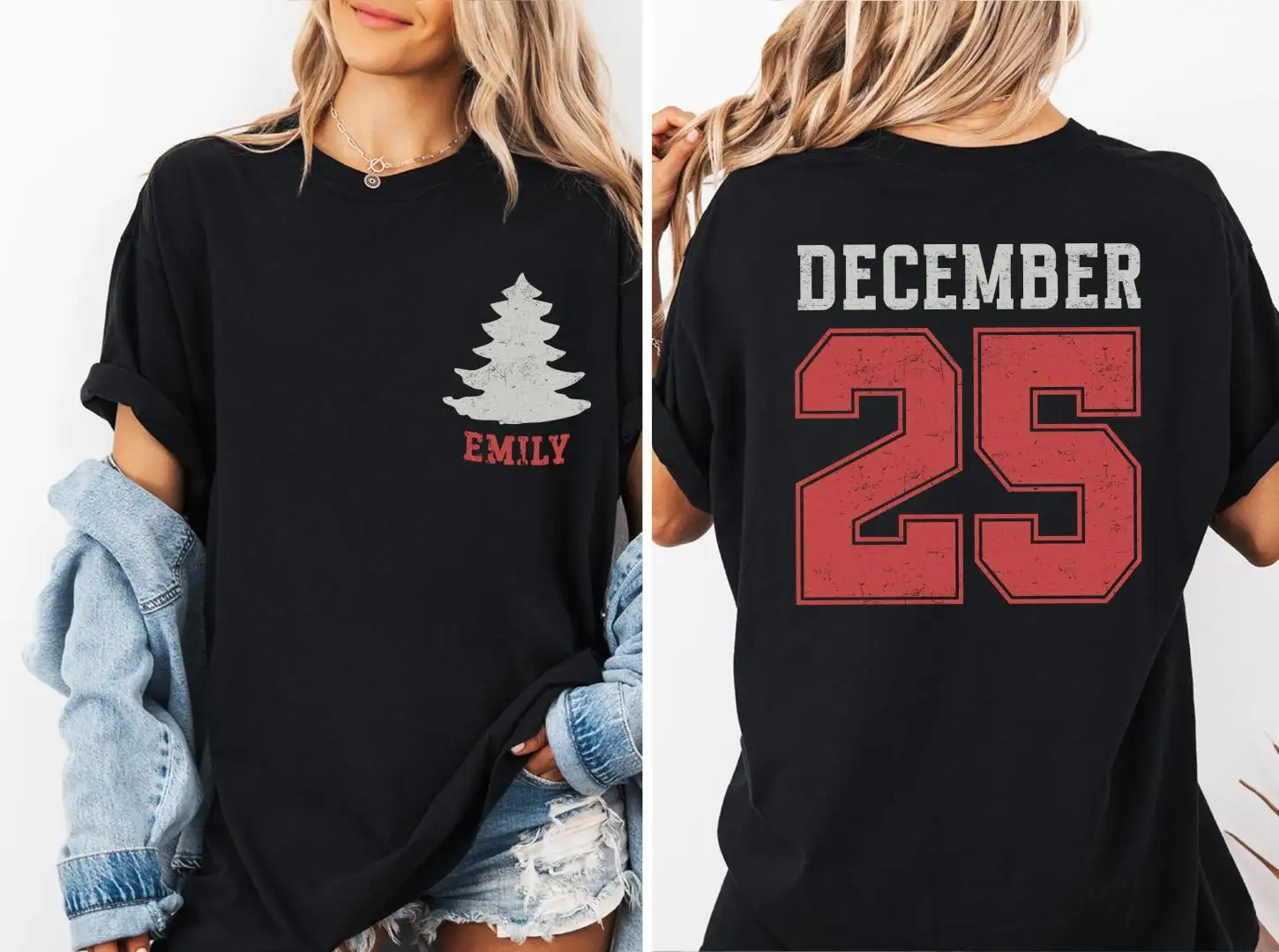 Custom Christmas Tree Shirt for December 25