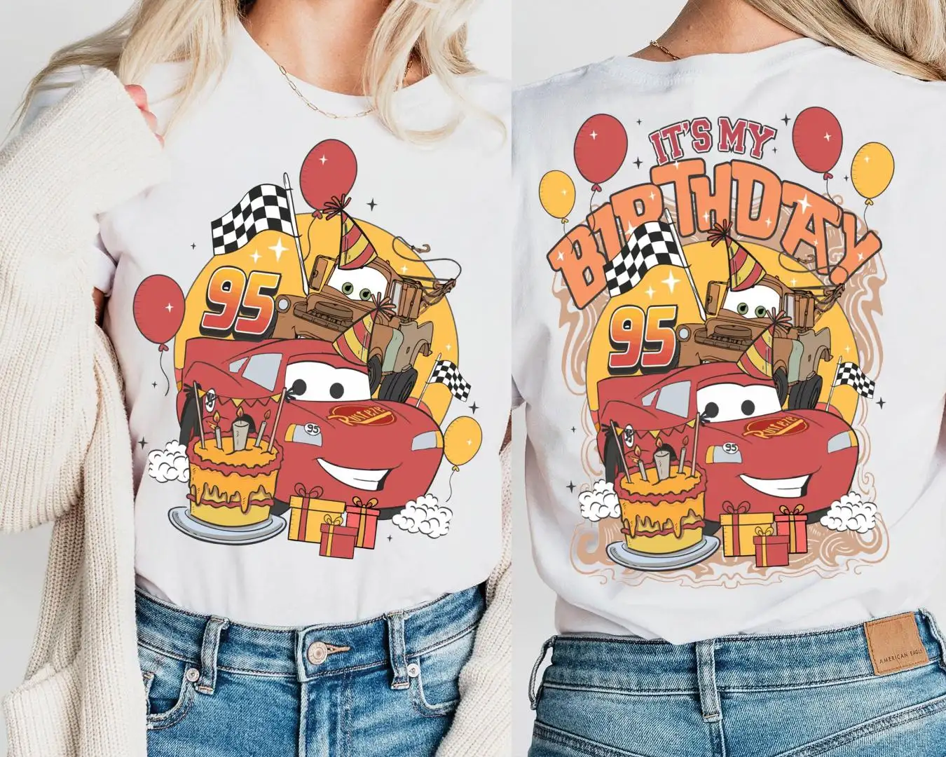 Disney Cars Birthday Shirt for Kids Lightning McQueen