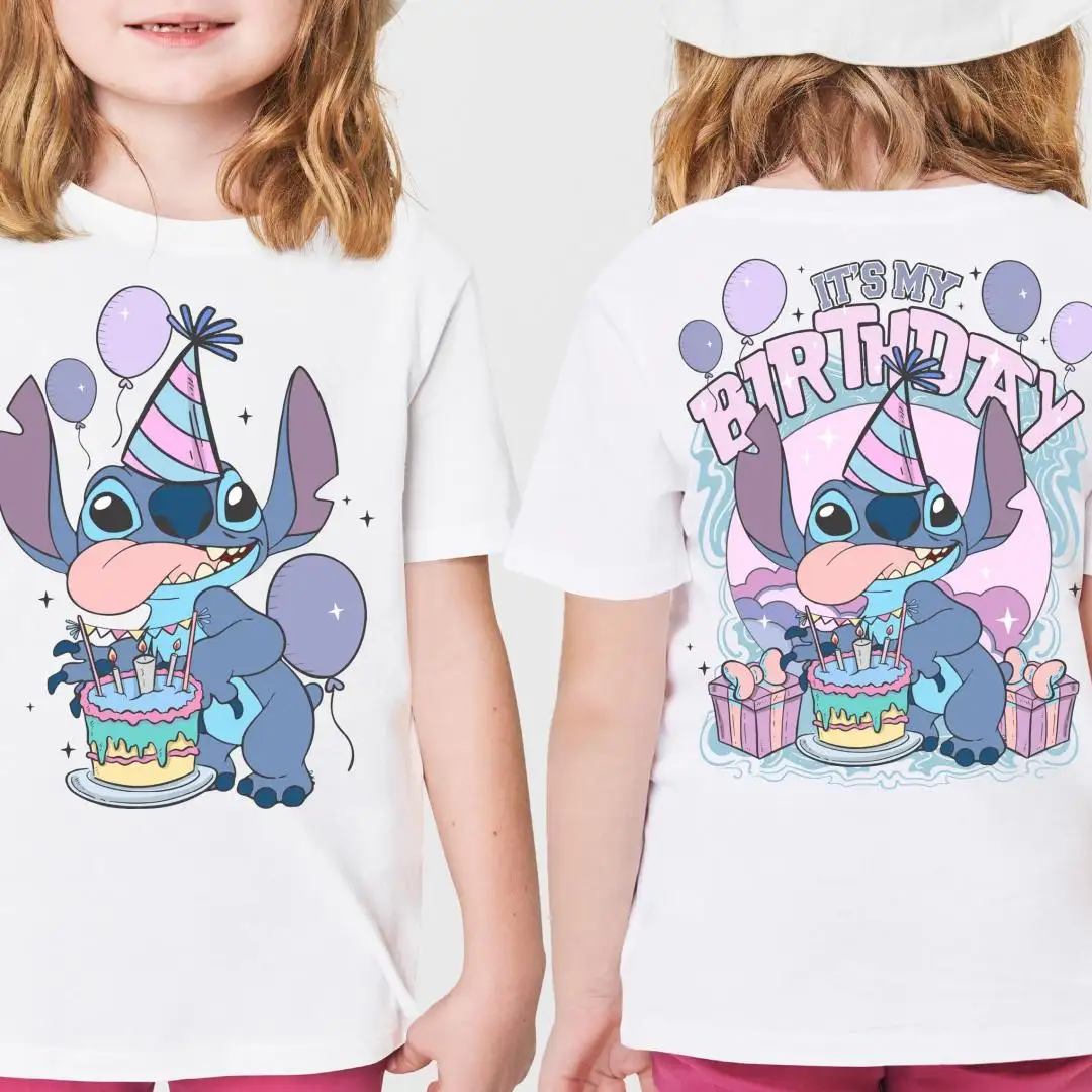 Disney Stitch Birthday Party Shirt for Kids