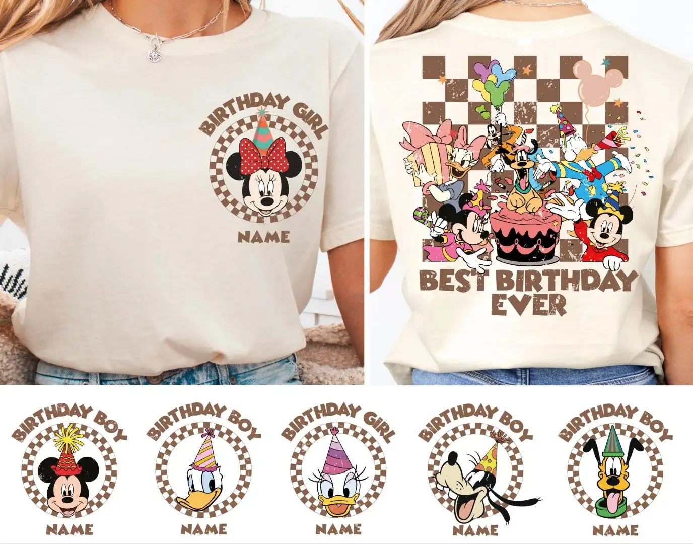 Retro Disney Birthday Shirt for Mickey and Friends Trip