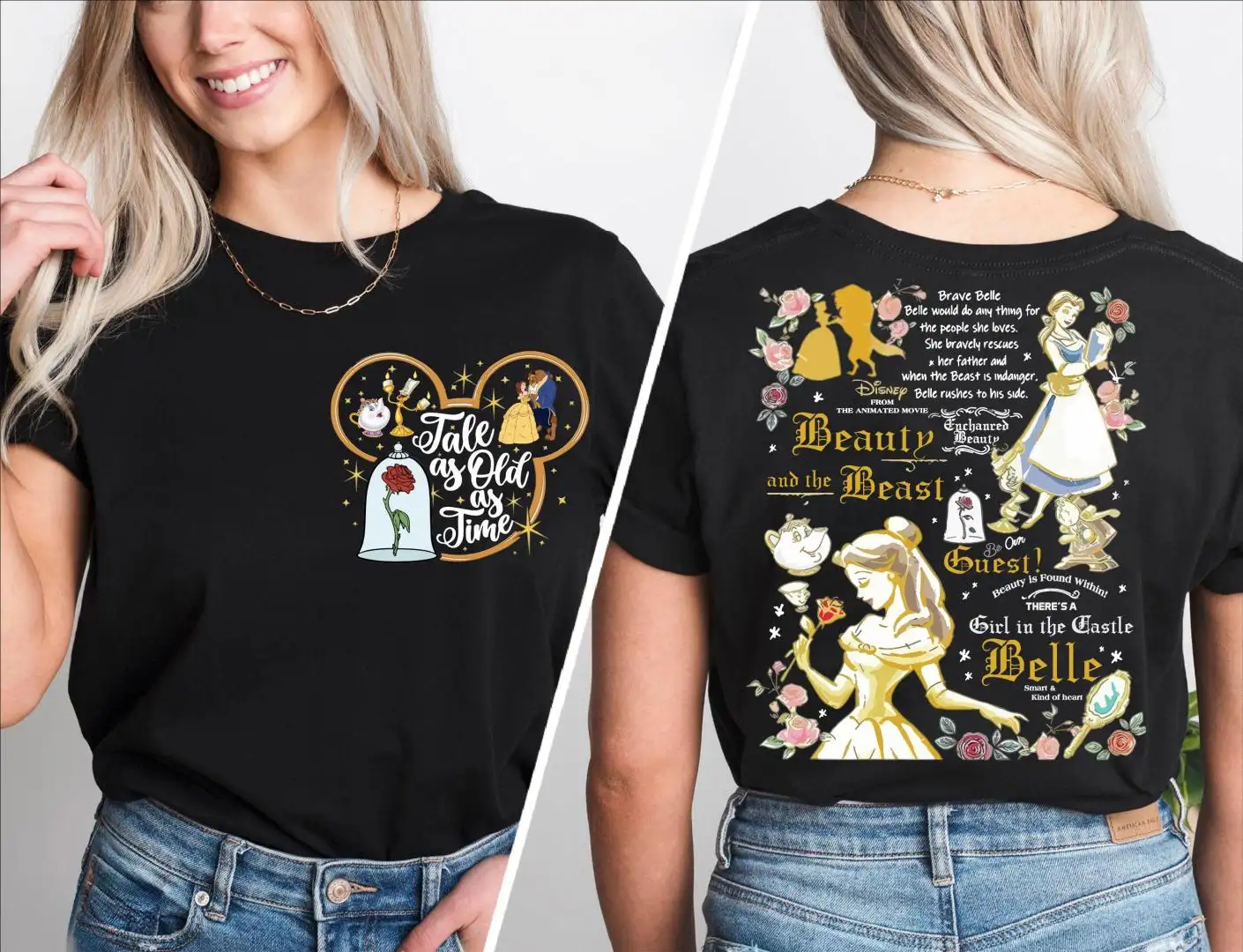 Disney Belle Beauty and the Beast Story Lover Shirt