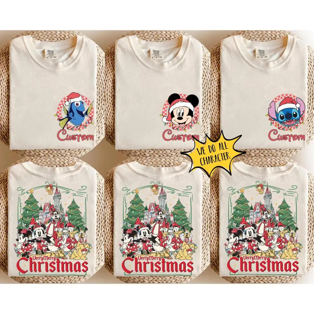Retro Disney Christmas Shirt for Family Holiday Magic