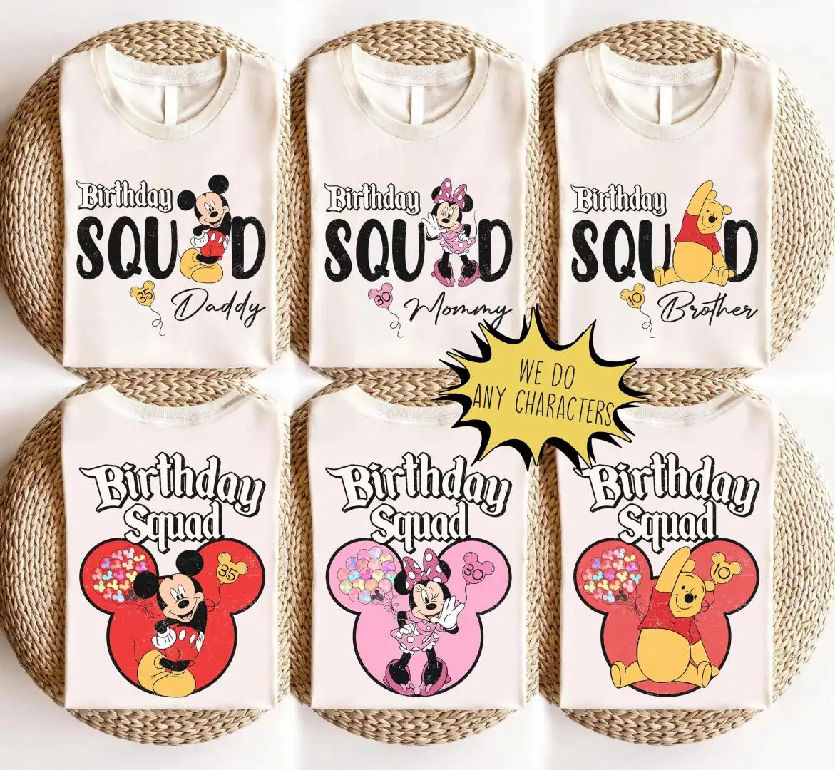 Custom Disney Birthday Shirt for Kids & Squad