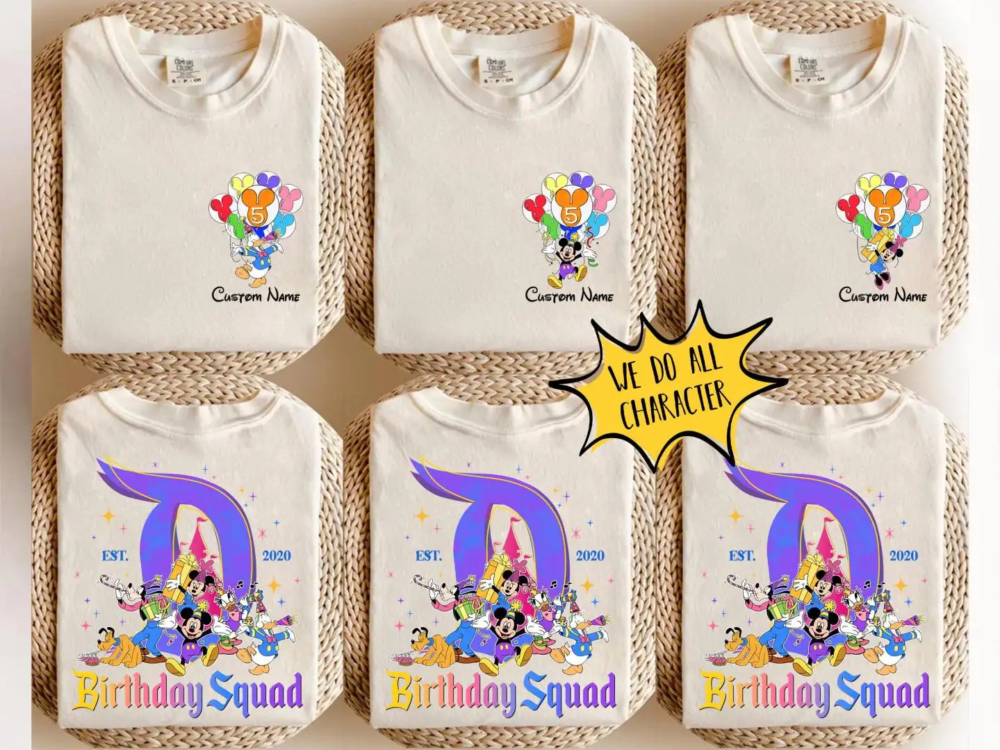 Custom Disney Birthday Shirt for Kids & Squad