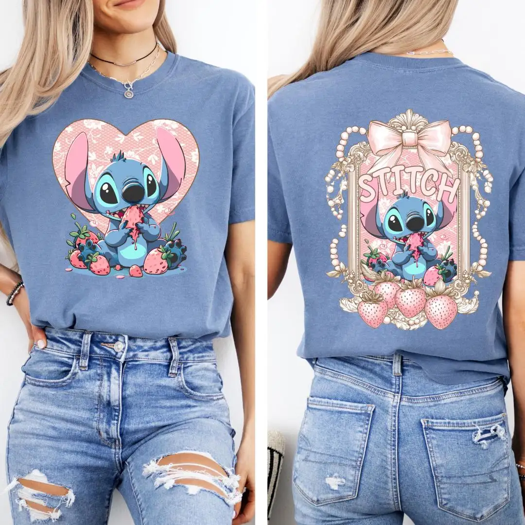 Disney Lilo and Stitch Shirt with Pink Bow
