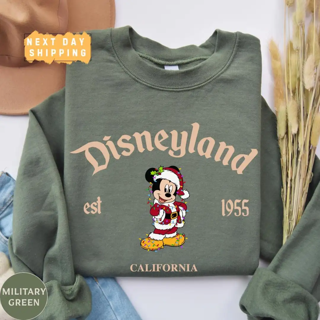Vintage Disneyland Mickey Christmas Shirt Family Gift