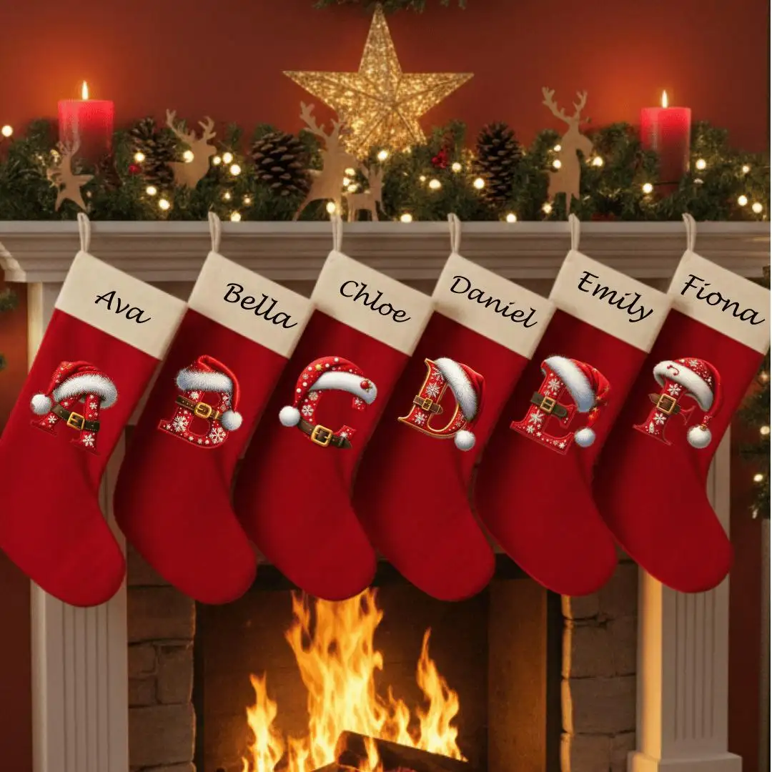 Custom Dog Christmas Shirt with Velvet Stocking