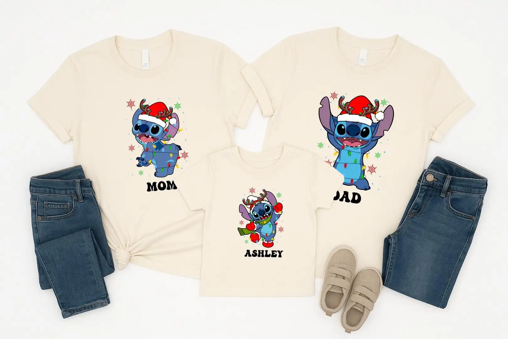 Stitch Christmas Family Shirt for Disneyland Holiday