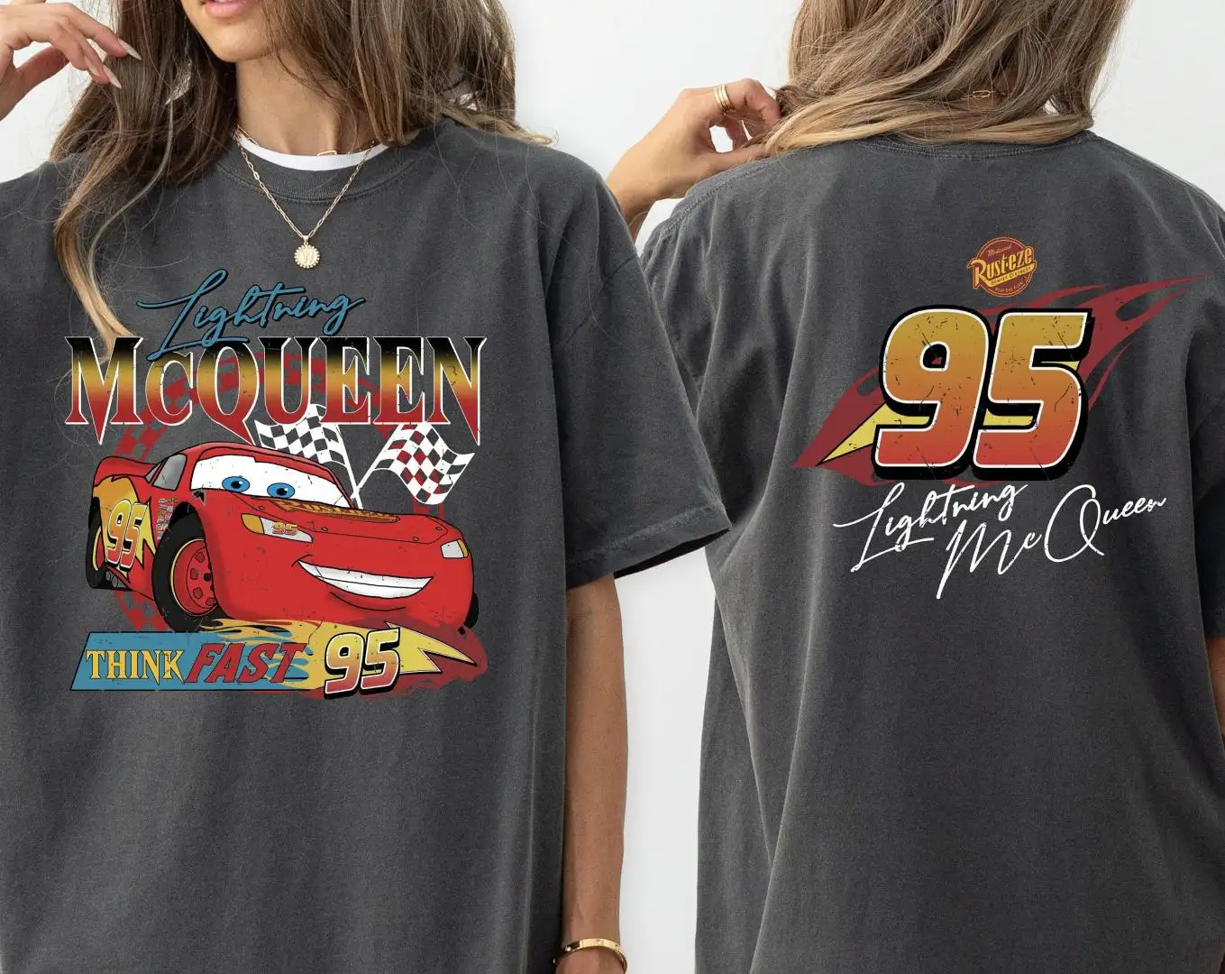 Disney Cars McQueen Shirt for Kids & Adults
