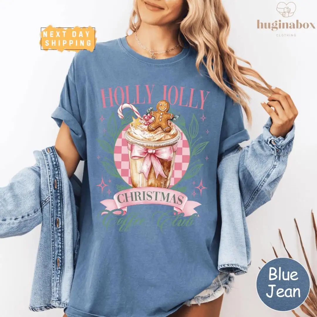 Christmas Comfort Colors Shirt with Festive Holiday Design