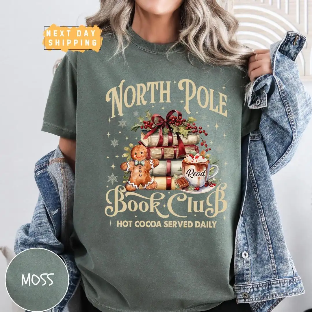 Book Lover Christmas Shirt | North Pole Book Club Gift