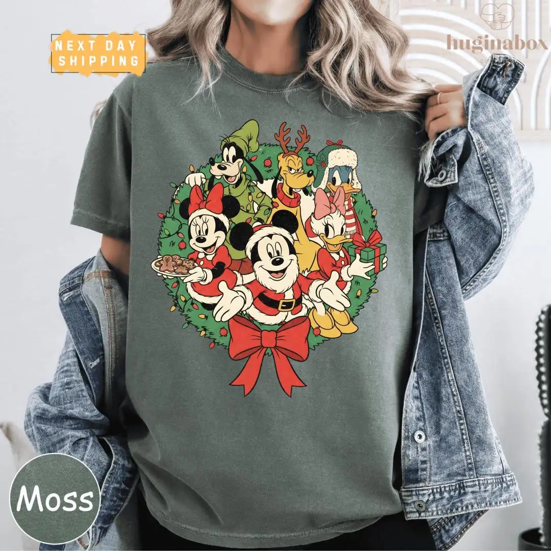 Vintage Disney Christmas Shirt for Family Holiday Gifts