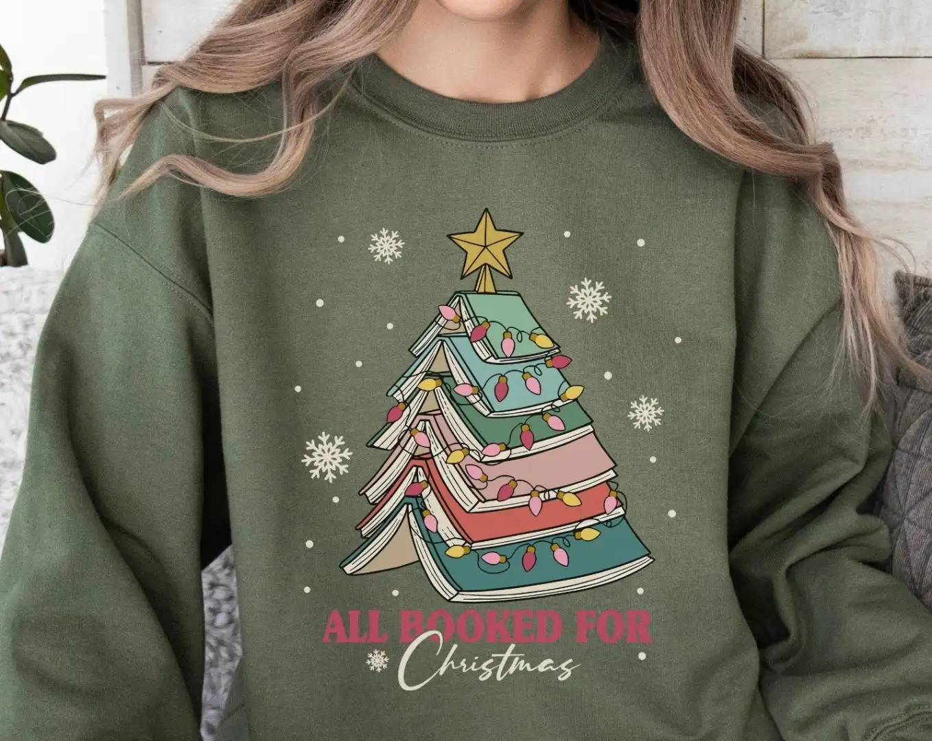 Book Lovers Christmas Shirt Gift for Librarian