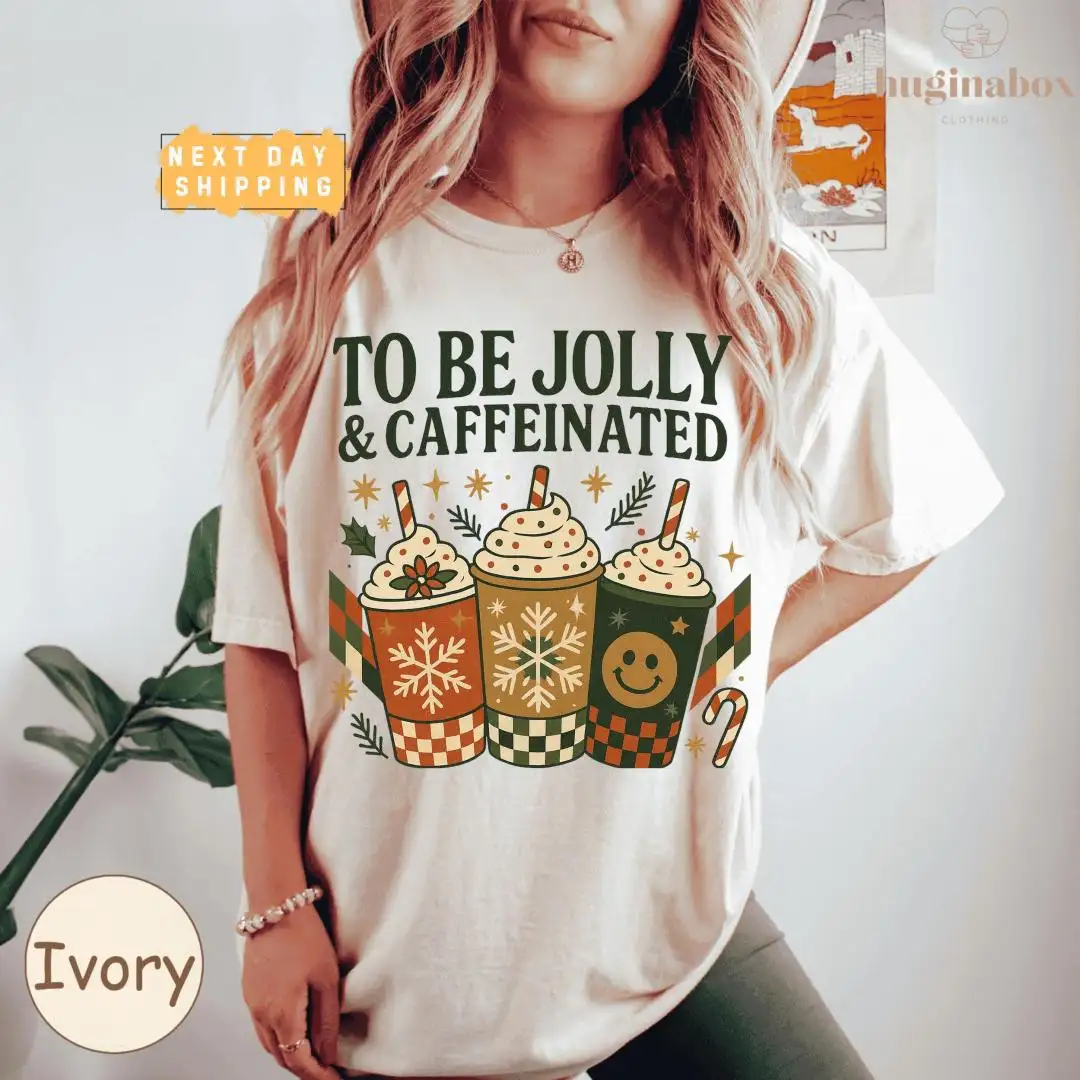 Christmas Coffee Lover Shirt - Retro Holiday Latte Gift