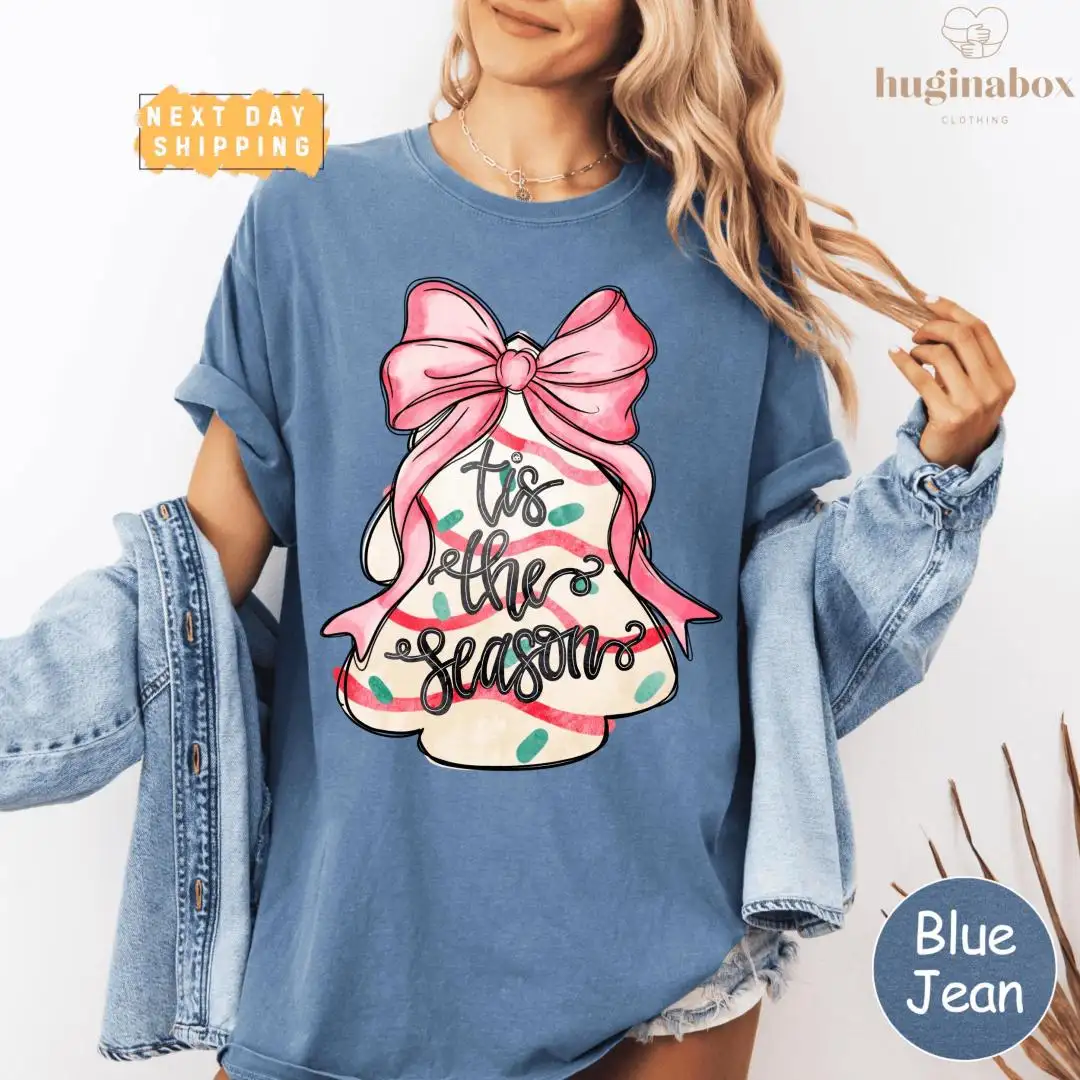 Christmas Tree Holiday Shirt with Festive Hand Lettering