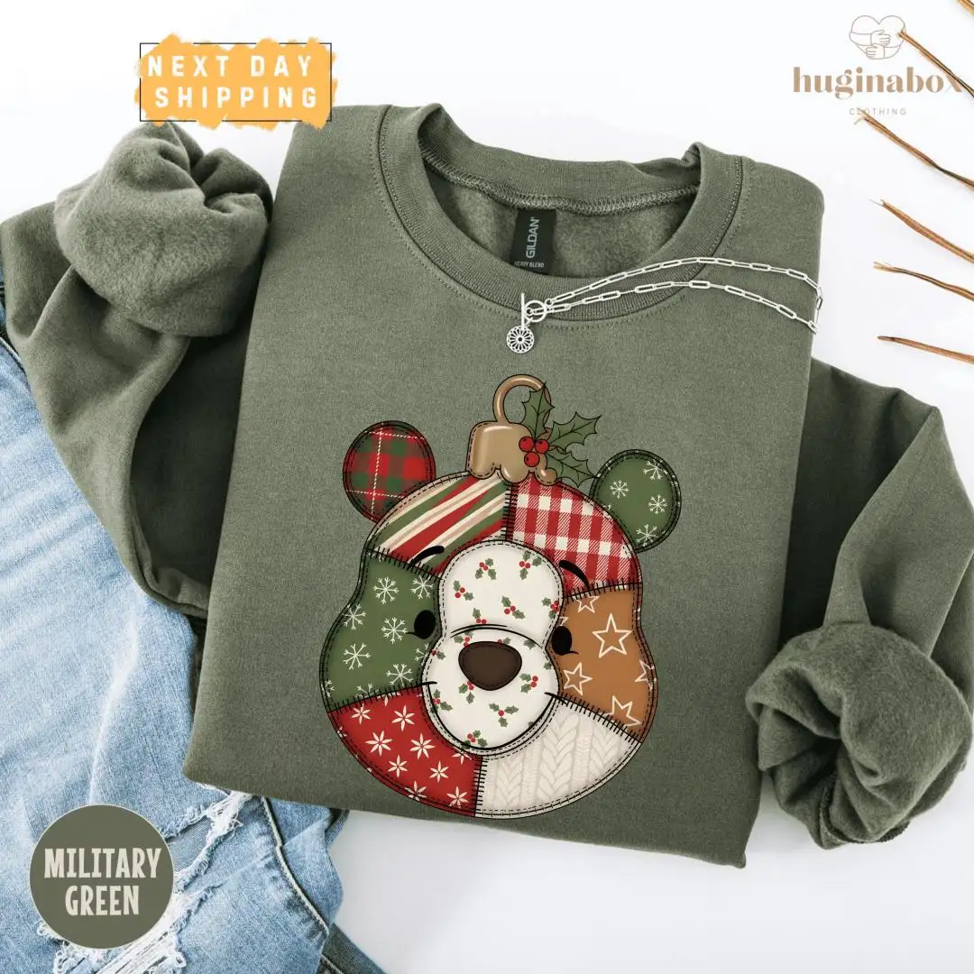 Christmas Mickey Mouse Patchwork Holiday Shirt