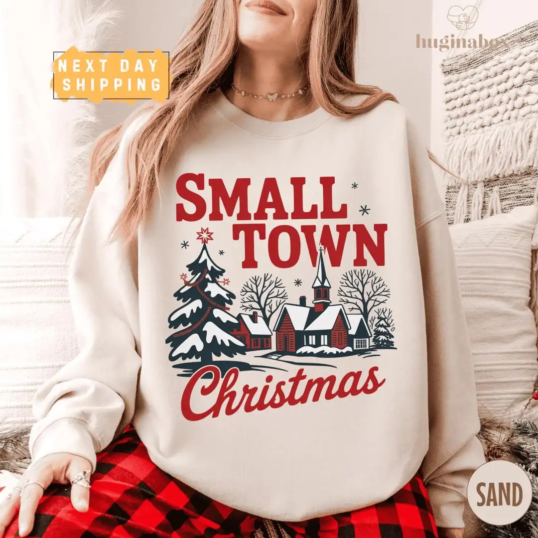Cozy Rustic Christmas Village Holiday Shirt