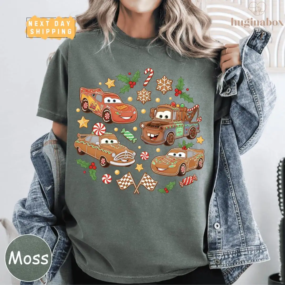 Christmas Racing Car Gingerbread Shirt for Kids