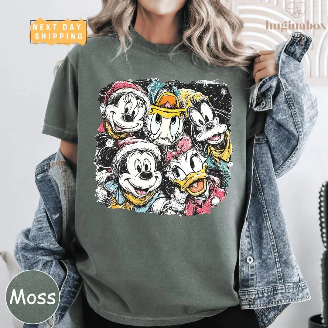 Vintage Mickey Christmas Shirt | Kids Holiday Family Gift