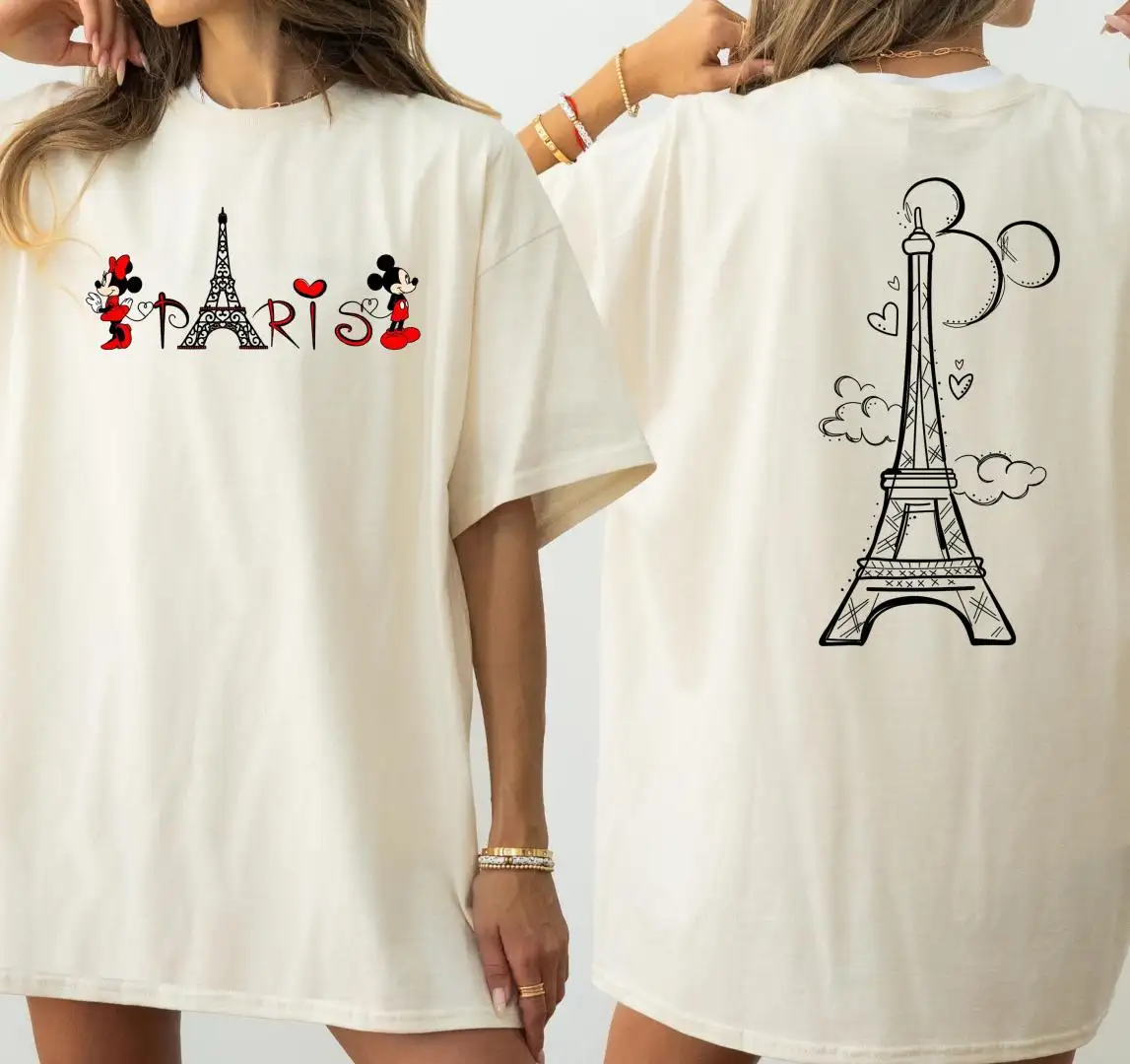 Comfort Colors Disney Paris Mickey Minnie Shirt