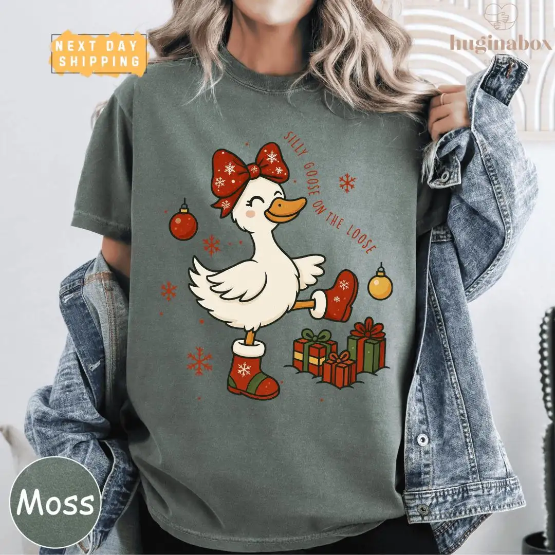 Funny Christmas Goose Shirt: Cute Animal Pun Gift