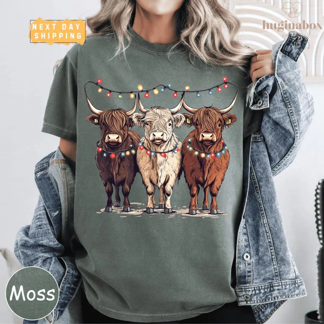 Highland Cow Christmas Shirt for Cow Lovers