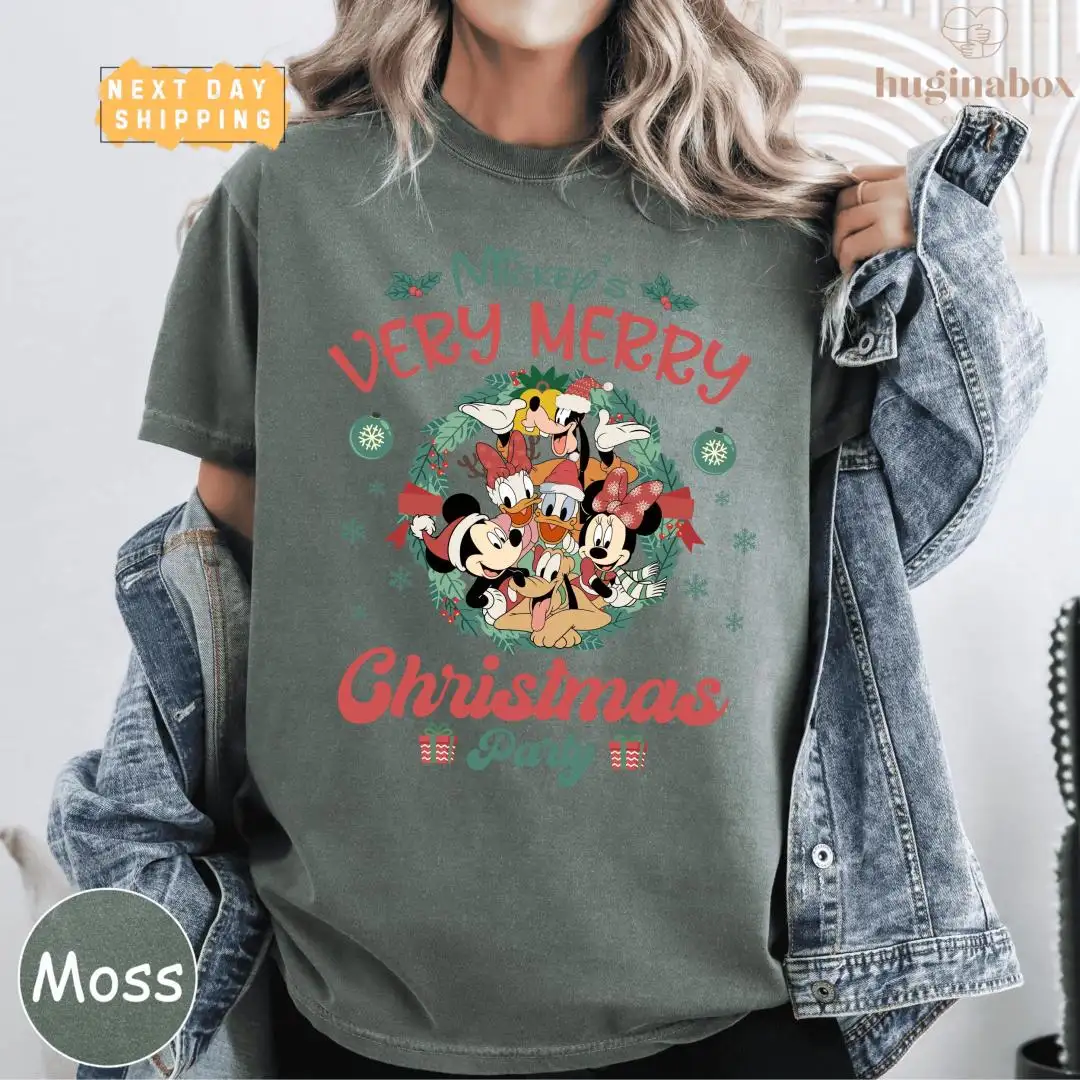 Disney Christmas Party Shirt with Mickey and Friends