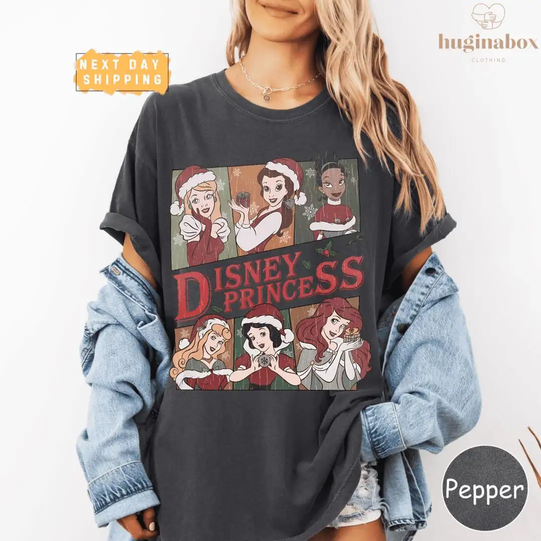 Disney Princess Christmas Shirt Family Matching Holiday