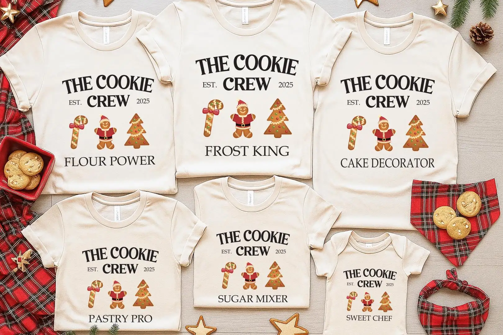 Custom Christmas Family Shirt & Gingerbread Matching Shirt