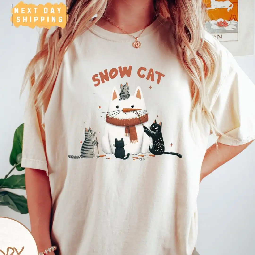 Christmas Cat Lover Shirt For Women Holiday Gift