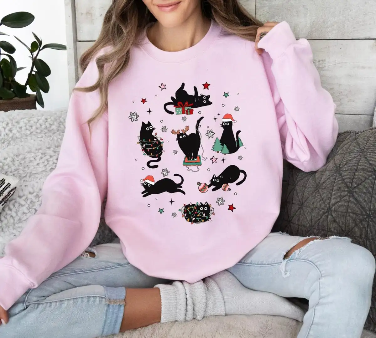Christmas Cat Shirt for Cat Lovers Gift