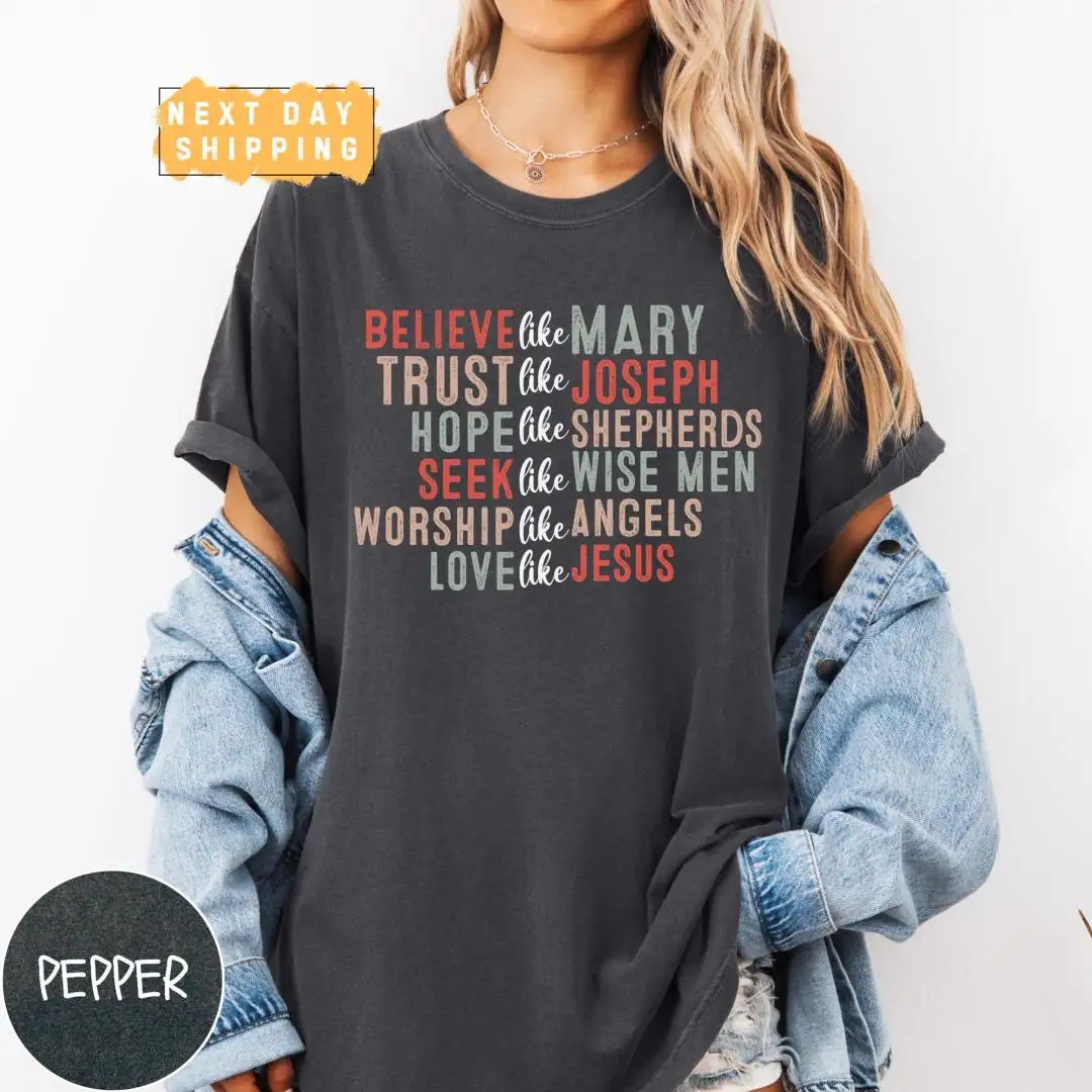 Christian Christmas Shirt, Faith Gift for Believers