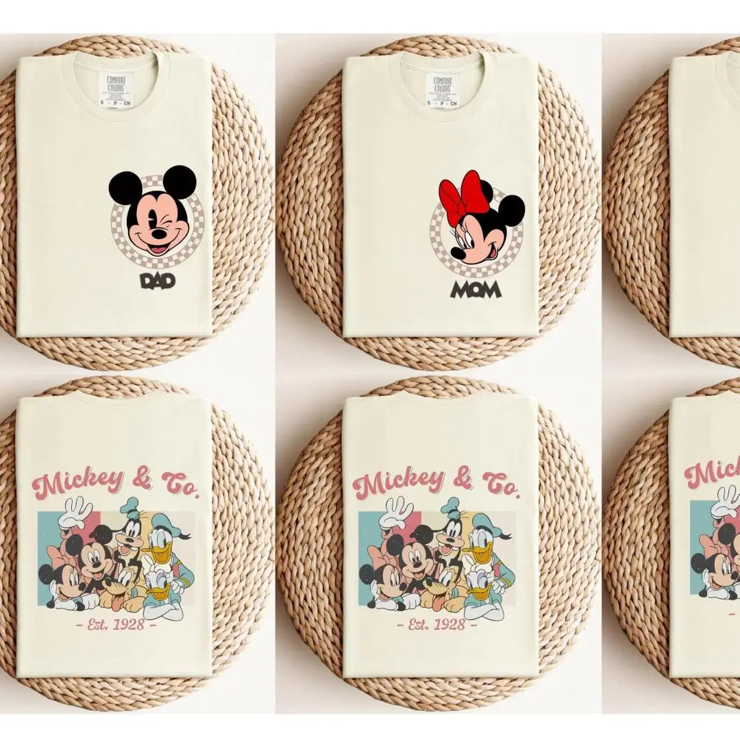 Custom Disney Mickey & Friends Checkered Shirt