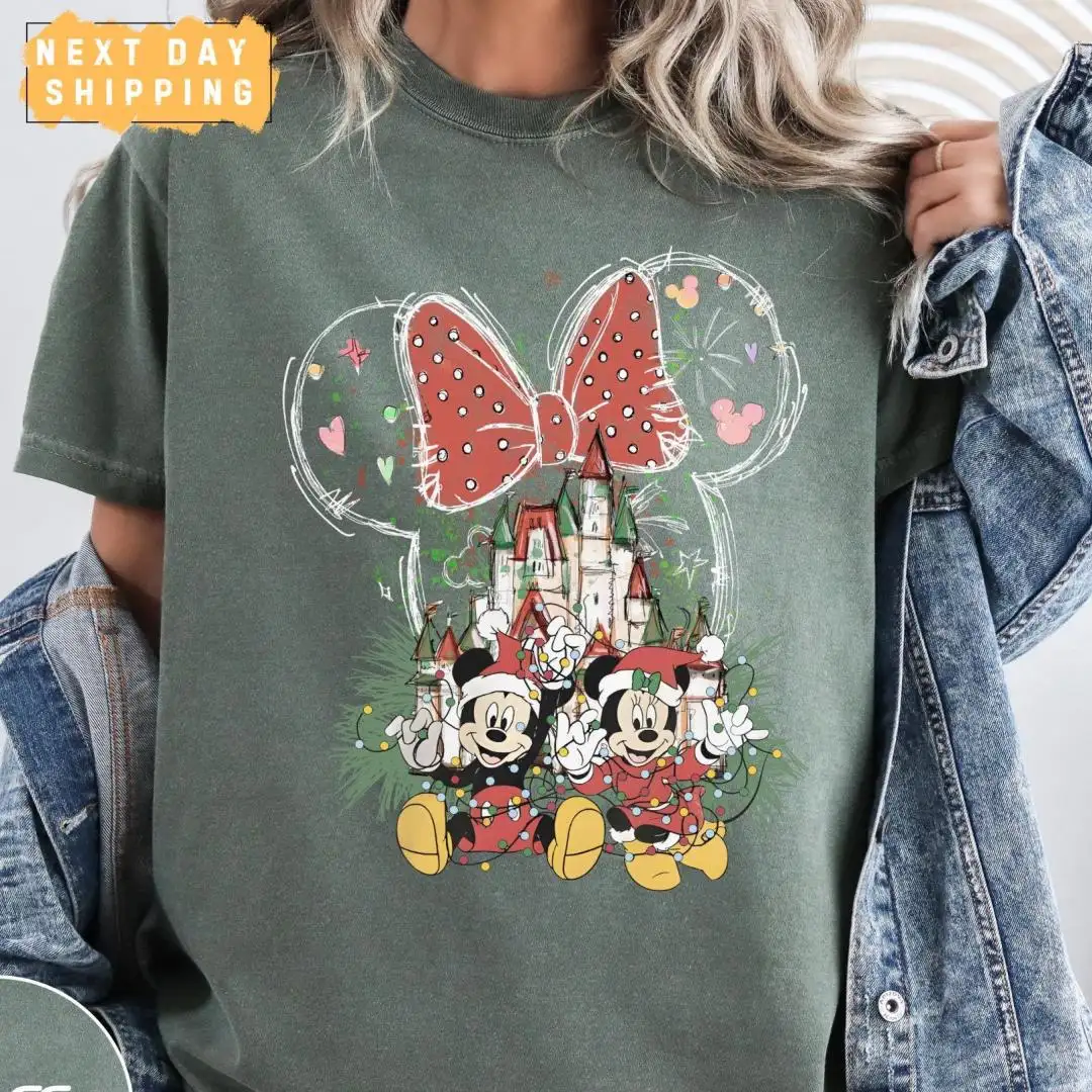 Disney Christmas Castle Shirt for Her Holiday Gift