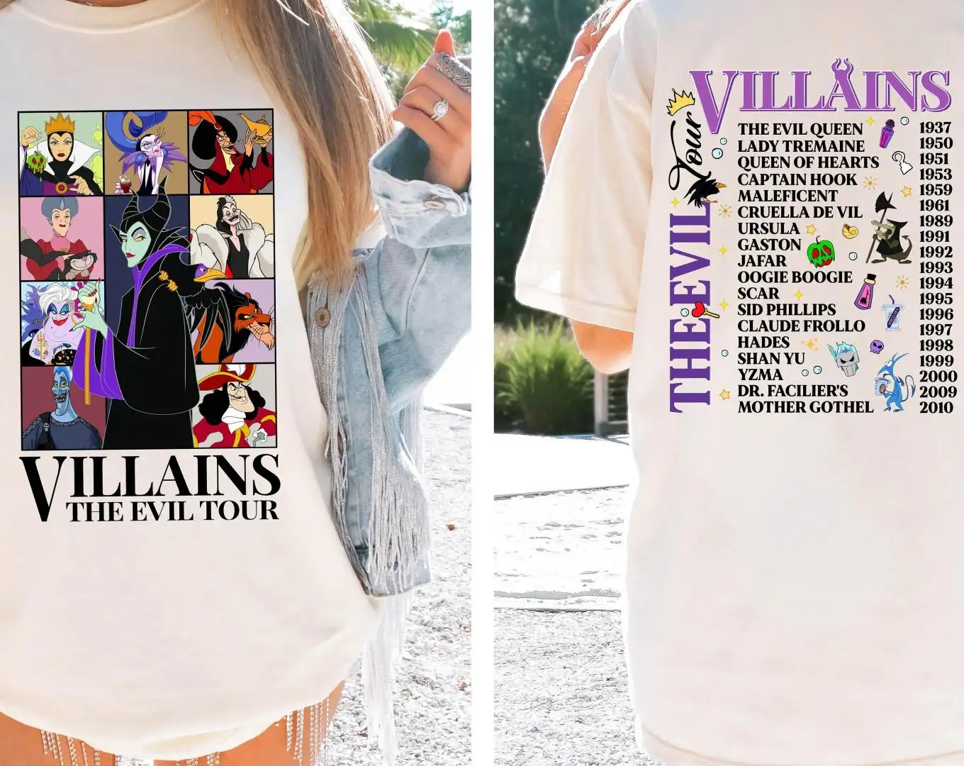 Disney Villains Evil Tour Shirt for Adults
