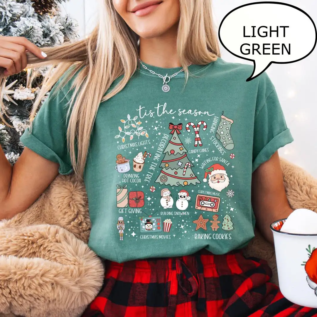 Comfort Colors Christmas Shirt | Retro Holiday Cookie Design