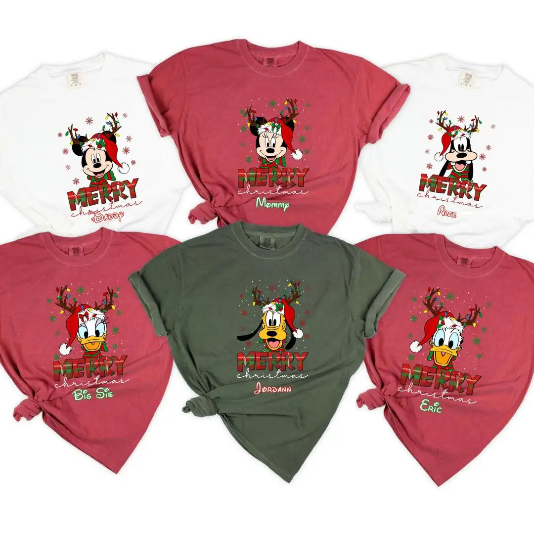 Custom Disney Christmas Shirt Personalized Mickey And Friends