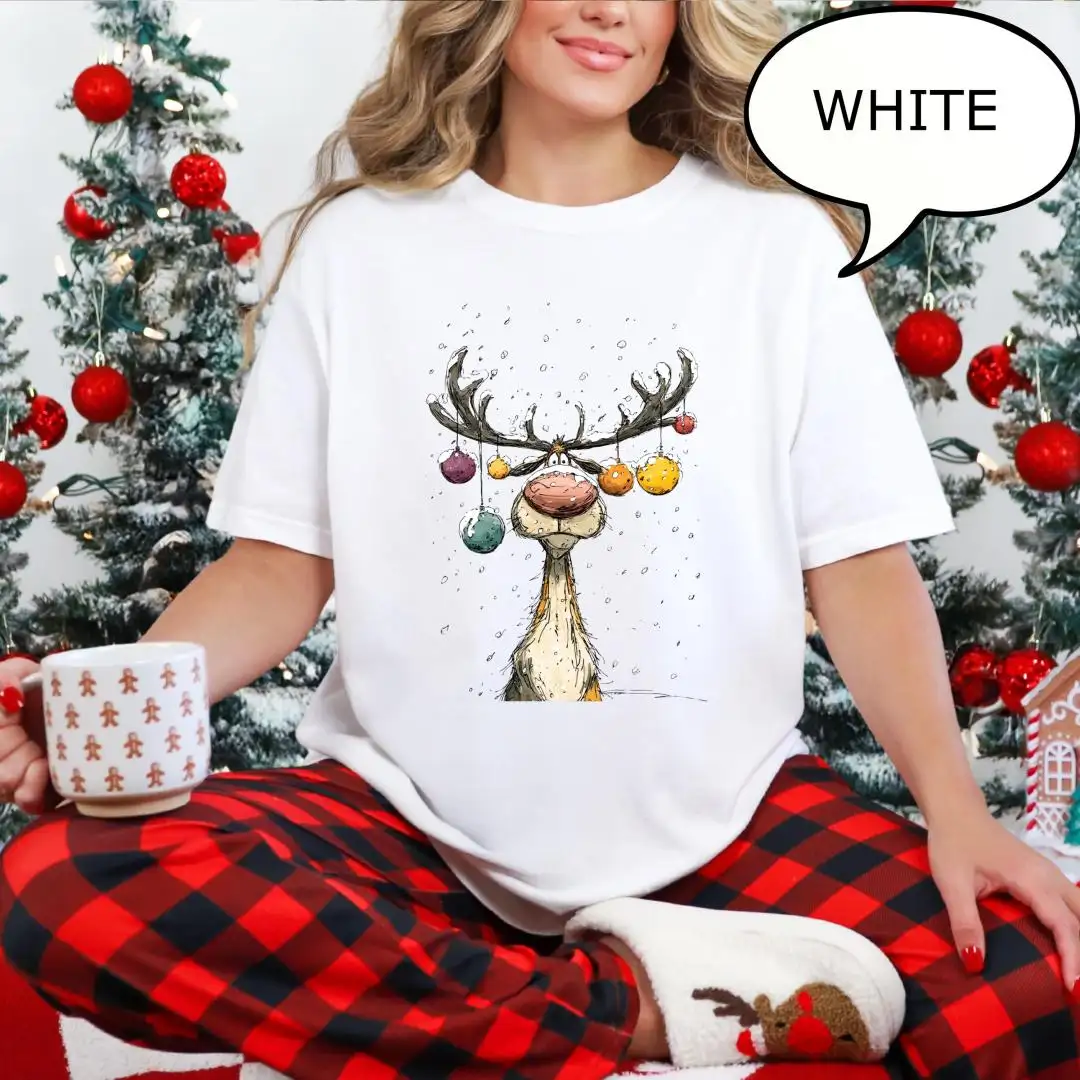 Comfort Colors Retro Reindeer Christmas Shirt